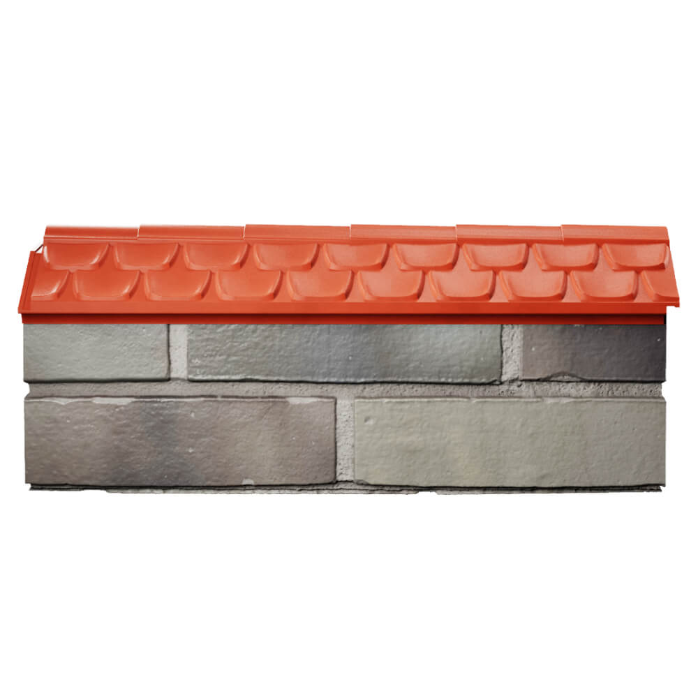 Парапет Zking Эльбрус Красный с посадкой на 0.5 кирпича (130мм) в Майкопе фото
