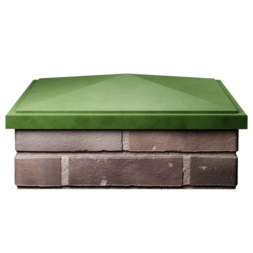 Колпак Zking БонаМоно Зеленый на столб 2х2 кирпича (515х515, 530х530мм) Майкоп фото