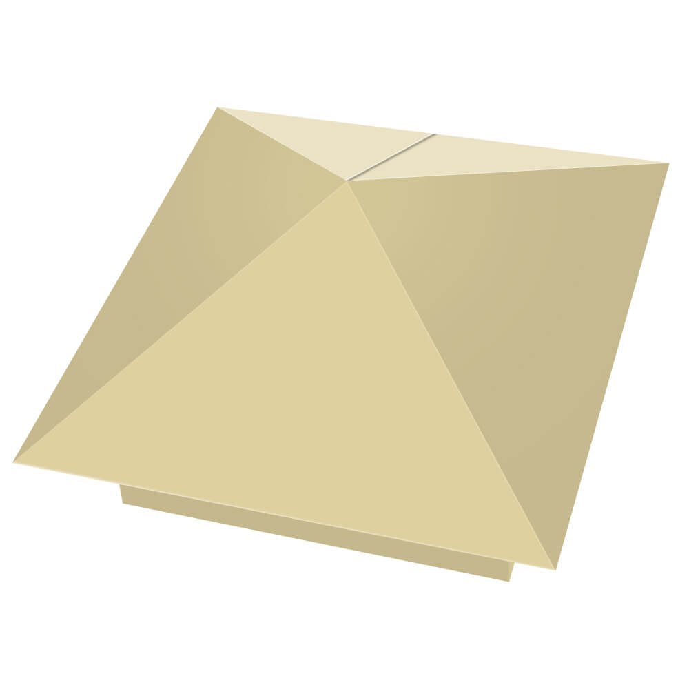 Колпак металлический 400х400мм RAL1014 Бежевый заборный Майкоп фото