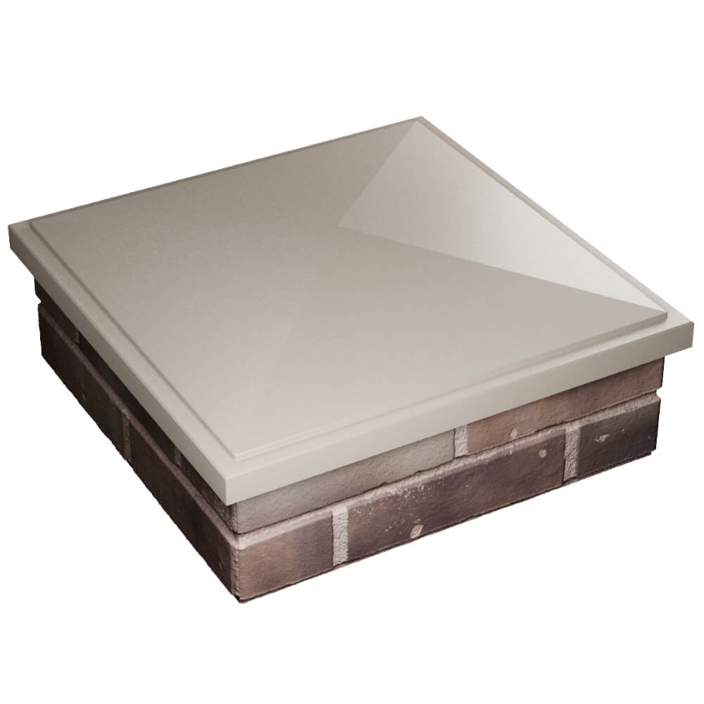 Колпак Zking БонаМоно Бежевый на столб 2х2 кирпича (515х515, 530х530мм) в Майкопе фото