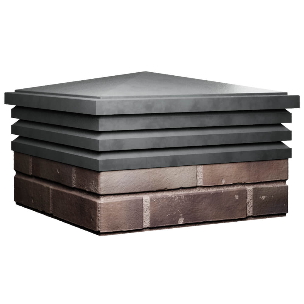 Колпак Zking Бона ХайТек Серый на столб 2х2 кирпича (513х513мм) в Майкопе фото