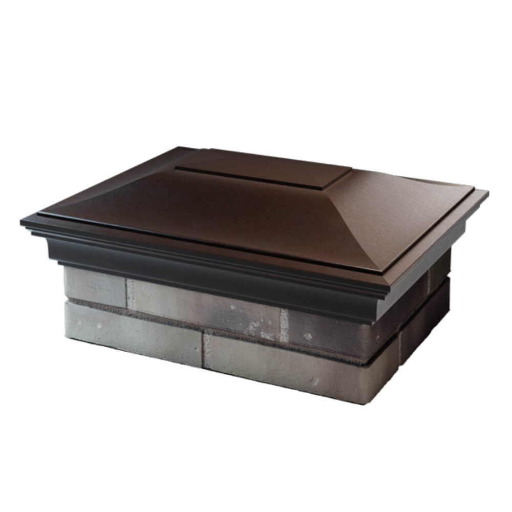 Колпак Zking Монблан Коричневый на столб 2х1.5 кирпича (515х385мм) в Майкопе фото