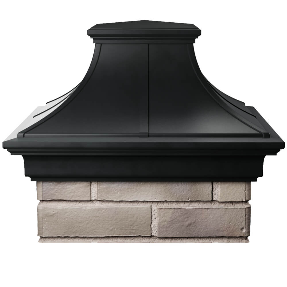 Колпак Zking Монблан Премиум Черный на столб 1.5х1.5 кирпича (385х385мм) Майкоп фото