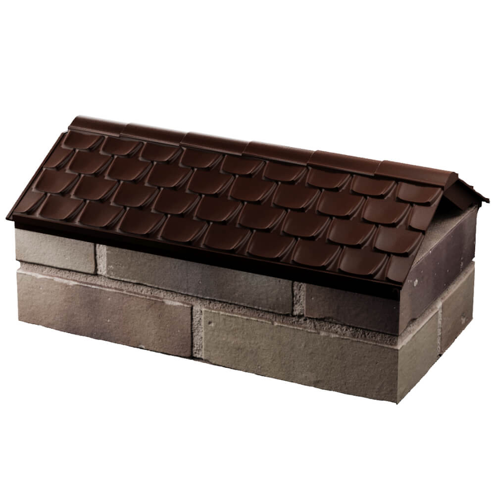 Парапет Zking Эльбрус Коричневый с посадкой на 1 кирпич (255мм) в Майкопе фото