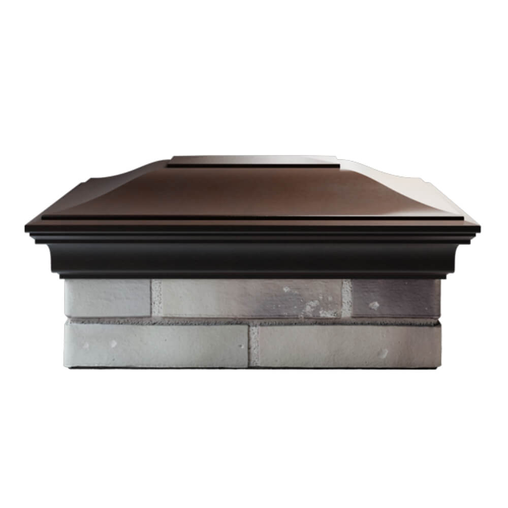 Колпак Zking Монблан Коричневый на столб 2х1.5 кирпича (515х385мм) в Майкопе фото