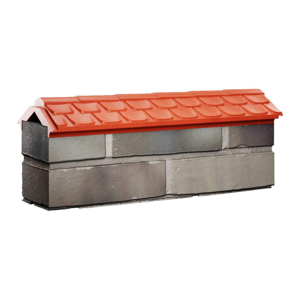 Парапет Zking Эльбрус Красный с посадкой на 0.5 кирпича (130мм) Майкоп фото