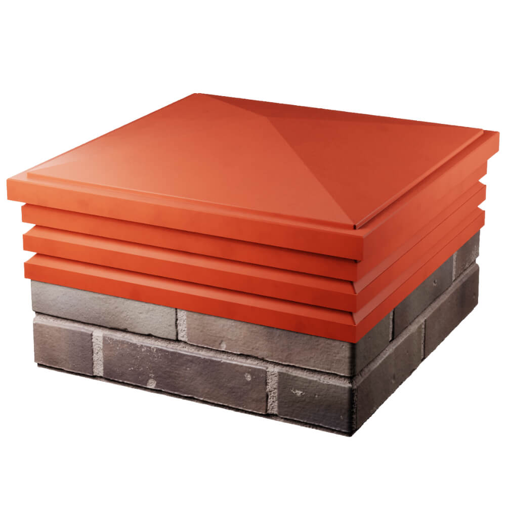 Колпак Zking Бона ХайТек Красный на столб 2х2 кирпича (513х513мм) в Майкопе фото