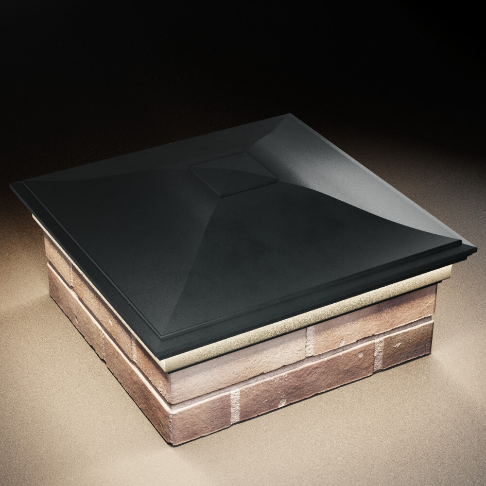 Колпак Zking Монблан Черный на столб 2х2 кирпича (515х515мм) c подсветкой в Майкопе фото