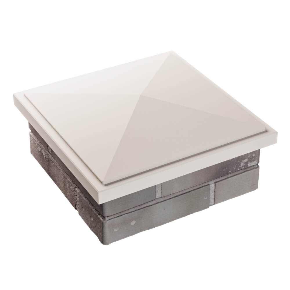 Колпак Zking БонаМоно Бежевый на столб 1.5х1.5 кирпича (385х385, 400х400мм) в Майкопе фото