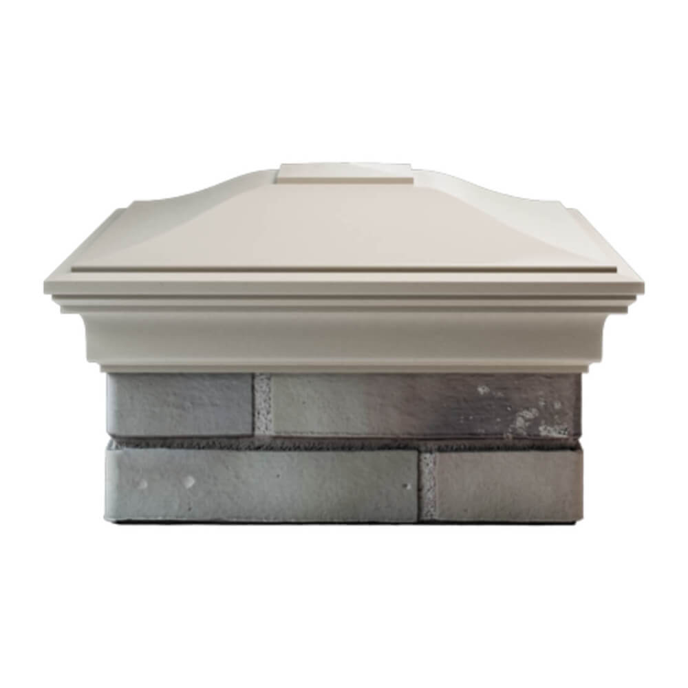 Колпак Zking Монблан Бежевый на столб 1.5х1.5 еврокирпича 0.7НФ (355х355мм) Майкоп фото