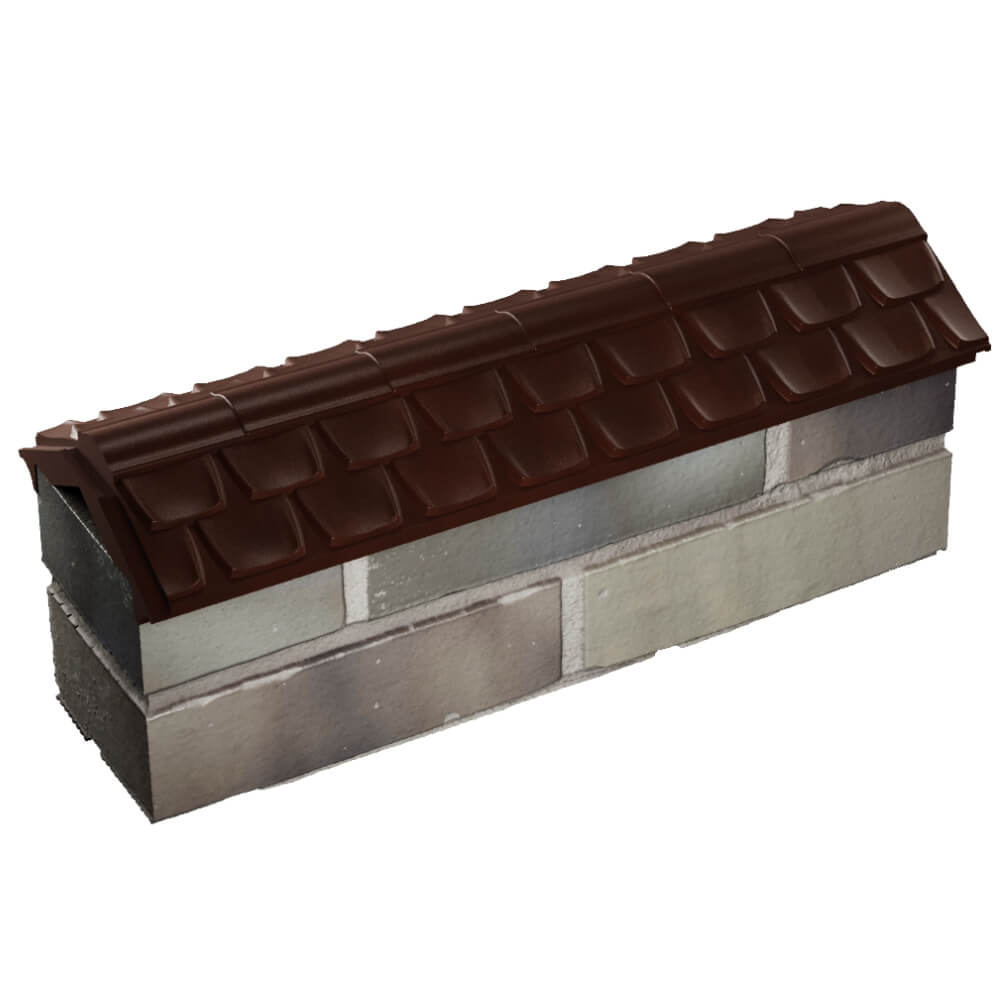 Парапет Zking Эльбрус Коричневый с посадкой на 0.5 кирпича (130мм) в Майкопе фото