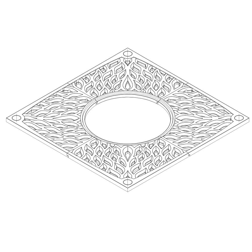 Приствольная решетка для дерева ZKING CRUST 2х2м Черная в Майкопе фото