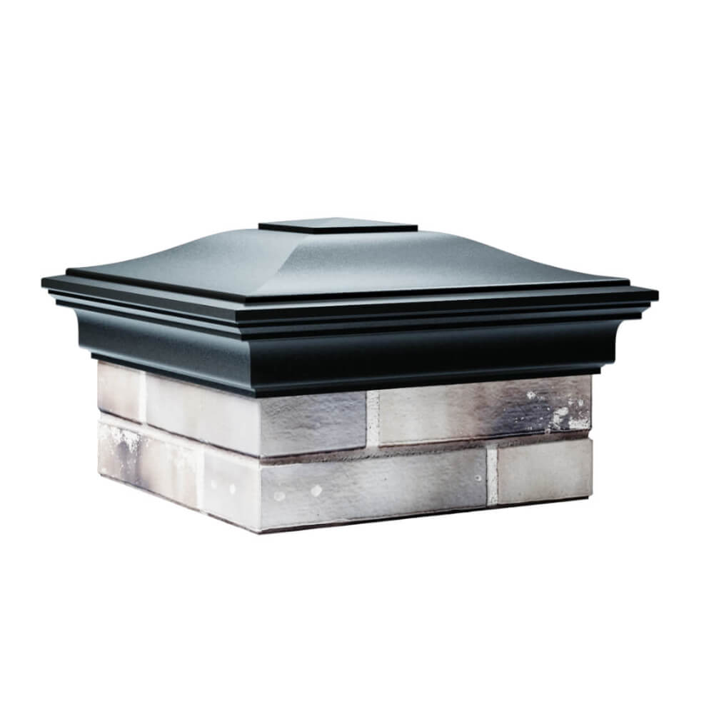 Колпак Zking Монблан Черный на столб 1.5х1.5 еврокирпича 0.7НФ (355х355мм) в Майкопе фото