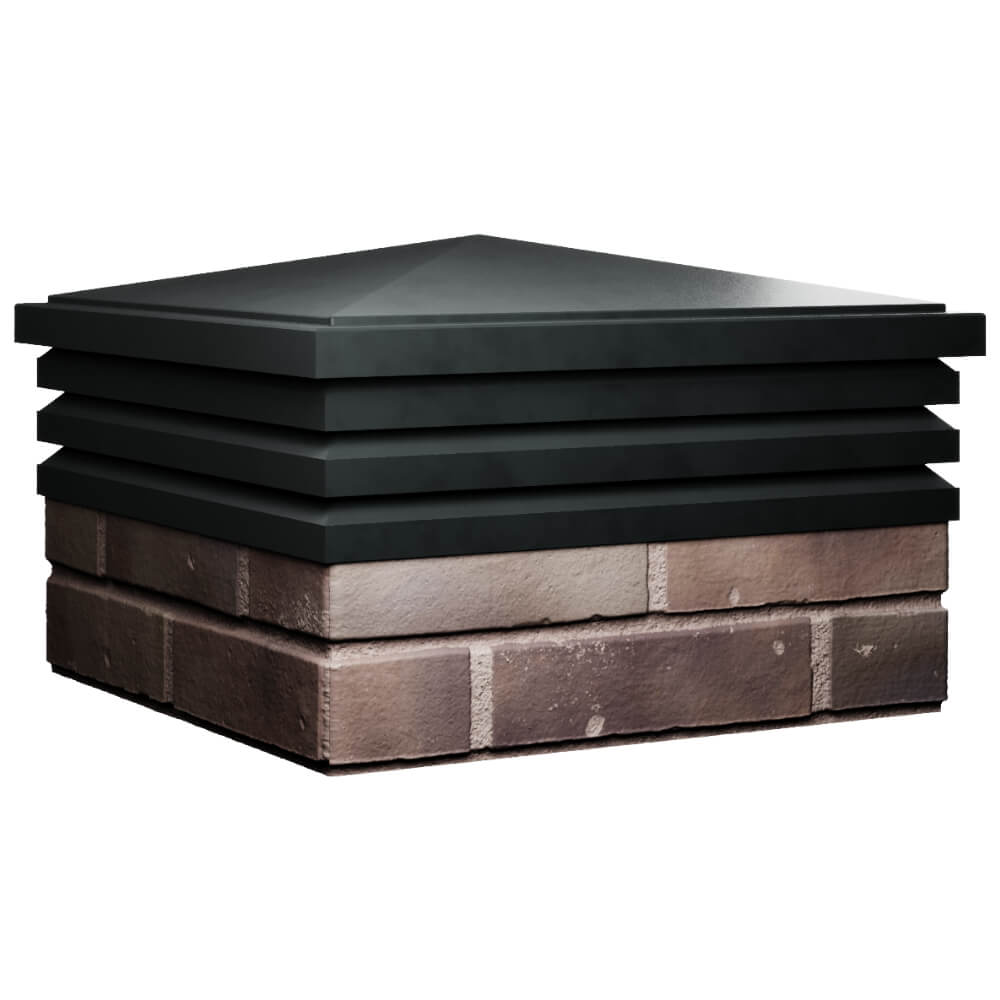 Колпак Zking Бона ХайТек Черный на столб 2х2 кирпича (513х513мм) в Майкопе фото