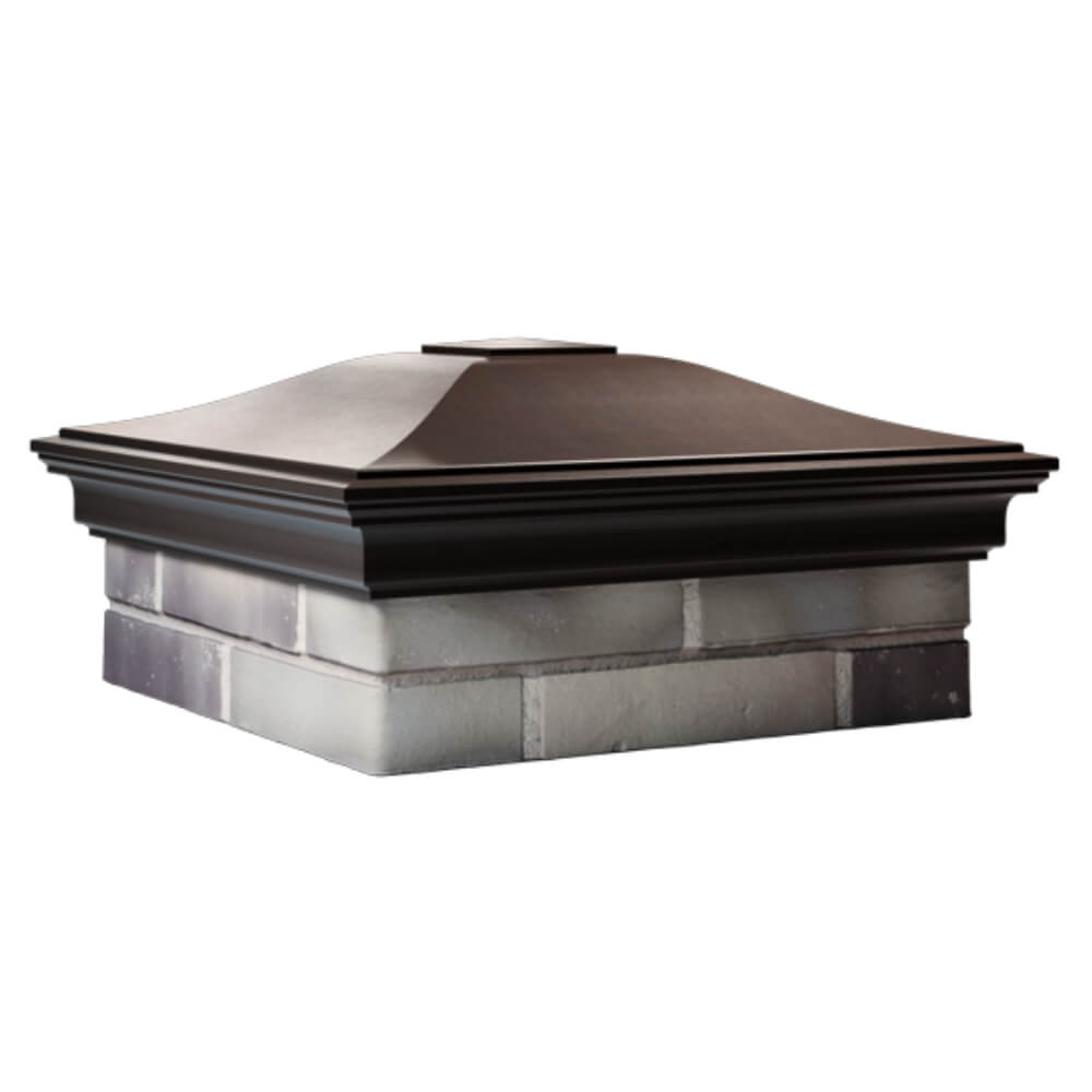Колпак Zking Монблан Коричневый на столб 2х2 кирпича (515х515мм) в Майкопе фото