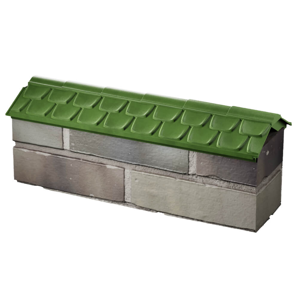 Парапет Zking Эльбрус Зеленый с посадкой на 0.5 кирпича (130мм) в Майкопе фото