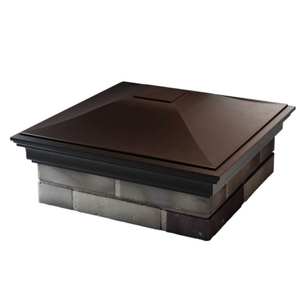 Колпак Zking Монблан Коричневый на столб 2х2 кирпича (515х515мм) в Майкопе фото