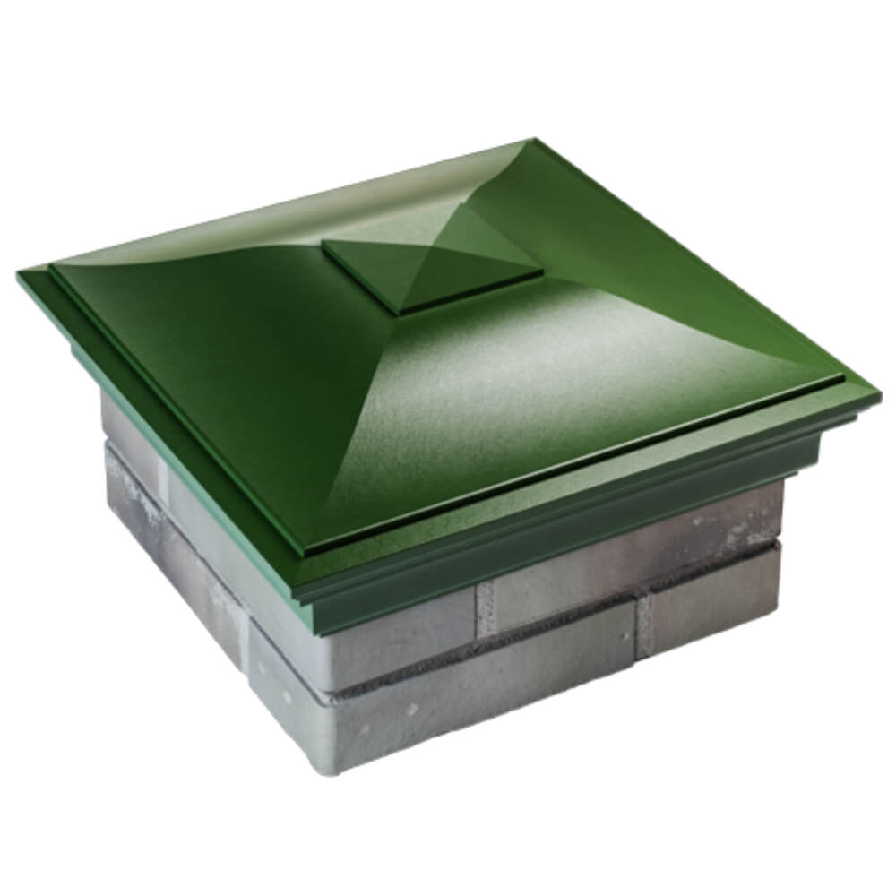 Колпак Zking Монблан Зеленый на столб 1.5х1.5 кирпича (385х385мм) в Майкопе фото