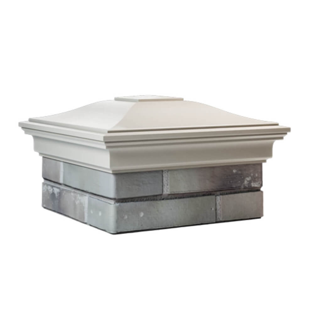 Колпак Zking Монблан Бежевый на столб 1.5х1.5 еврокирпича 0.7НФ (355х355мм) в Майкопе фото