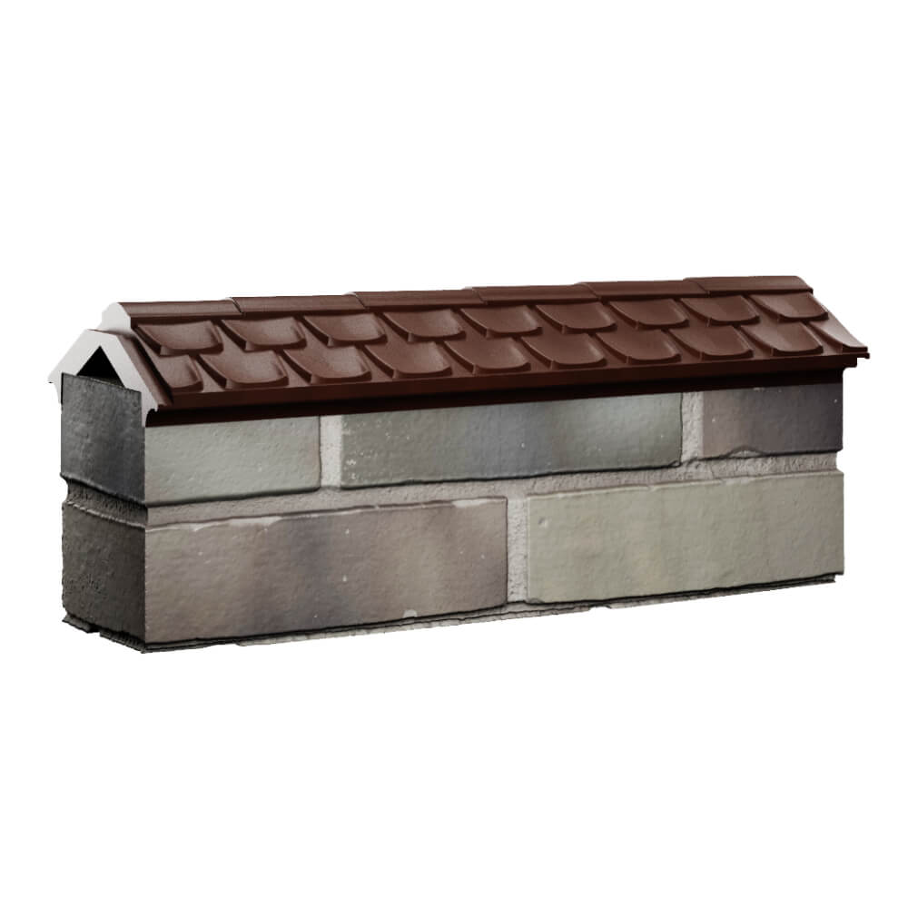 Парапет Zking Эльбрус Коричневый с посадкой на 0.5 кирпича (130мм) Майкоп фото