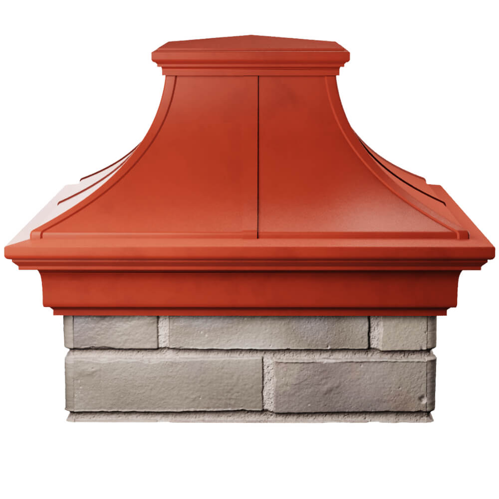 Колпак Zking Монблан Премиум Красный на столб 1.5х1.5 кирпича (385х385мм) Майкоп фото