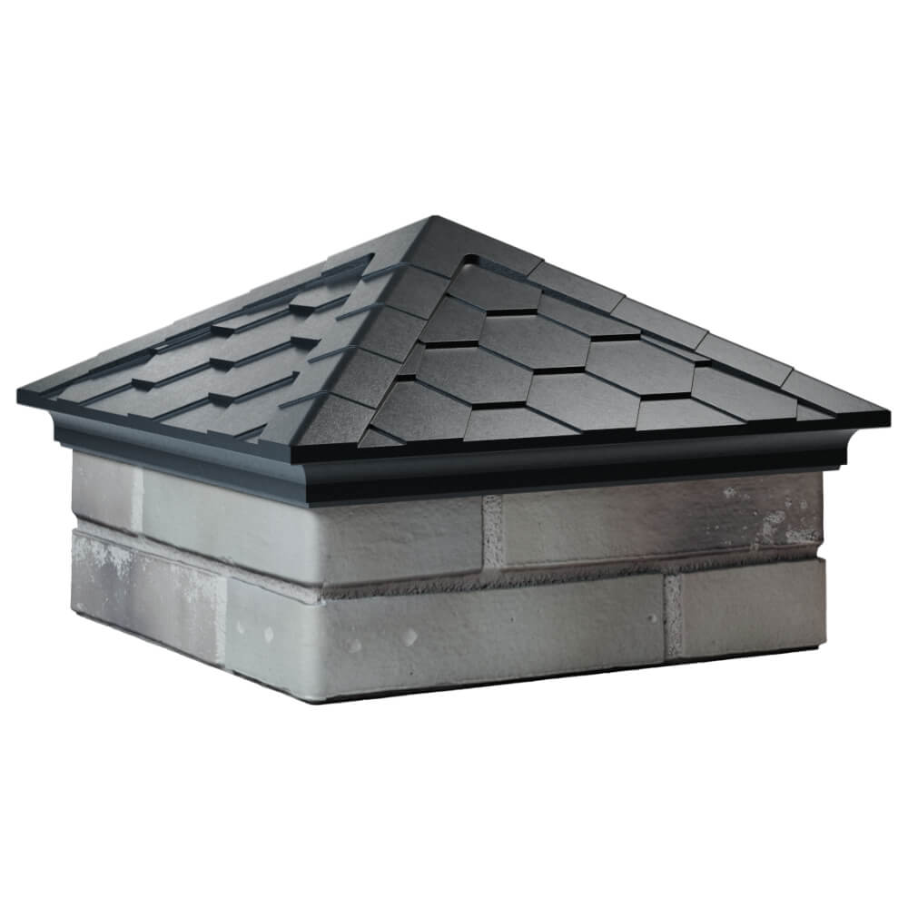 Колпак Zking Эверест Черный на столб 1.5х1.5 кирпича (390х390мм) в Майкопе фото