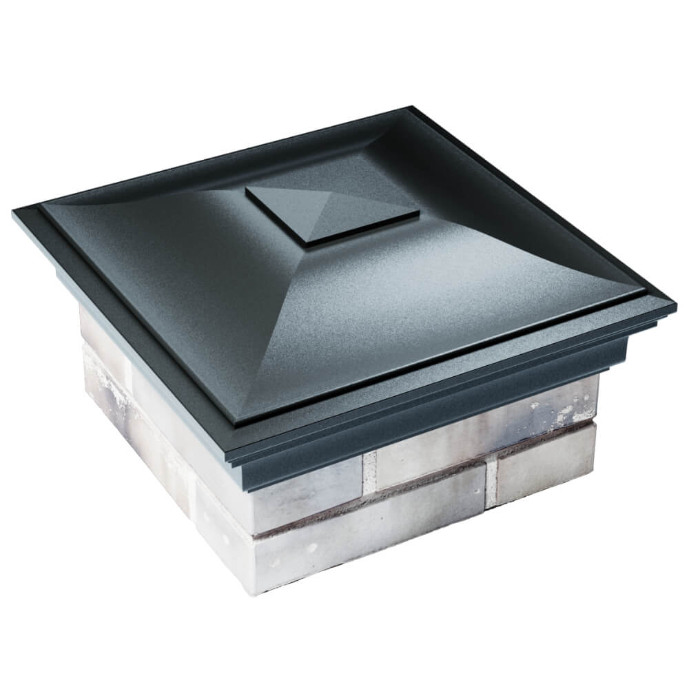 Колпак Zking Монблан Черный на столб 1.5х1.5 кирпича (385х385мм) в Майкопе фото