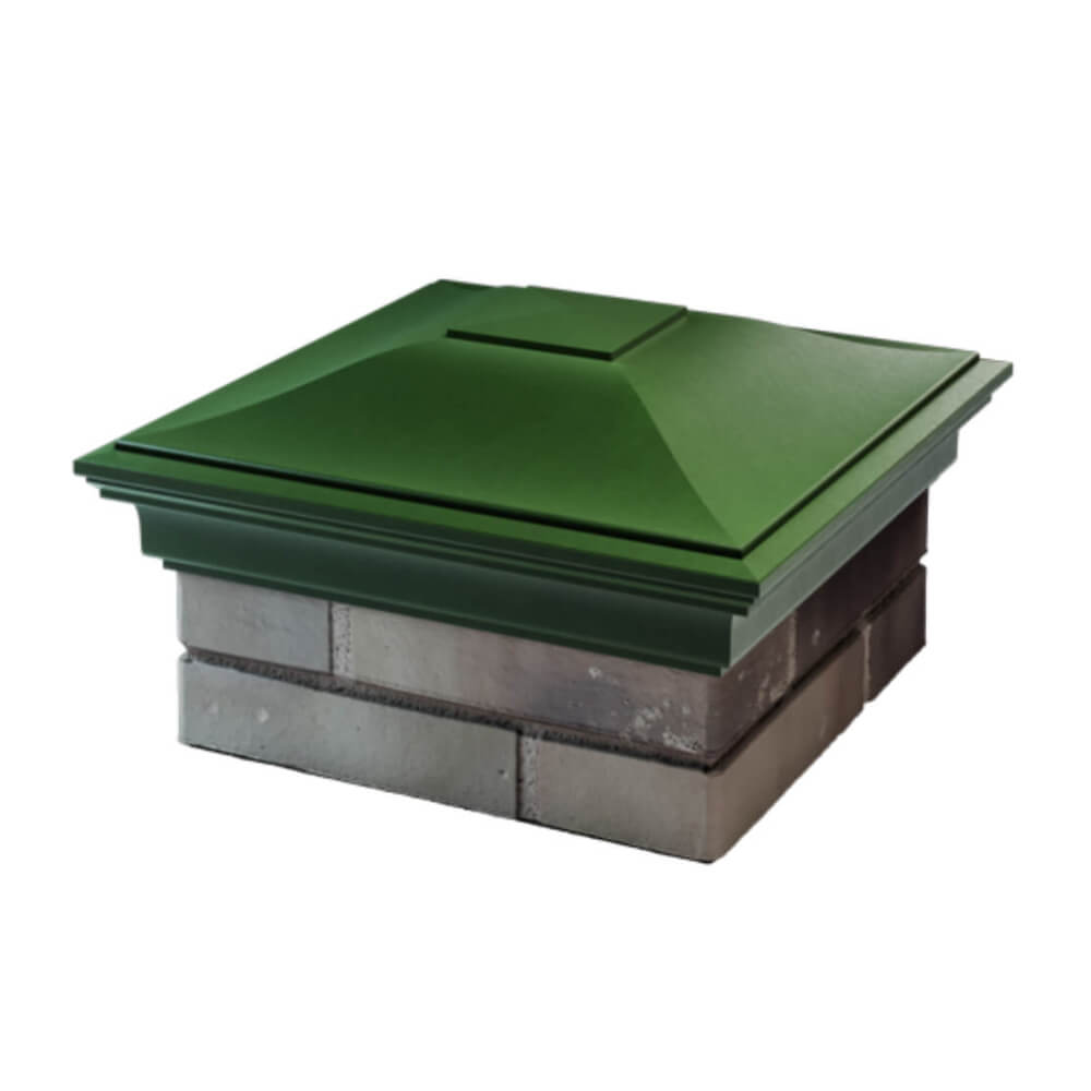 Колпак Zking Монблан Зеленый на столб 1.5х1.5 еврокирпича 0.7НФ (355х355мм) в Майкопе фото