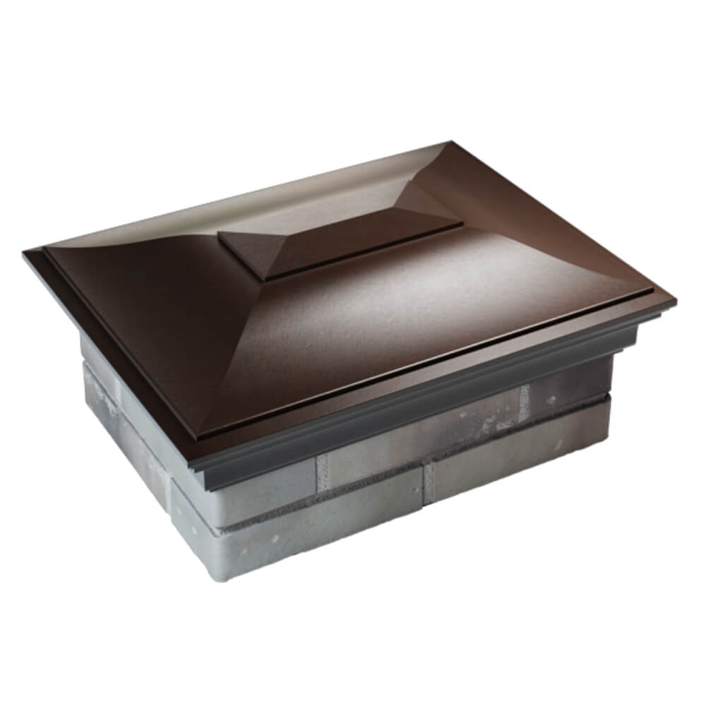 Колпак Zking Монблан Коричневый на столб 2х1.5 кирпича (515х385мм) Майкоп фото