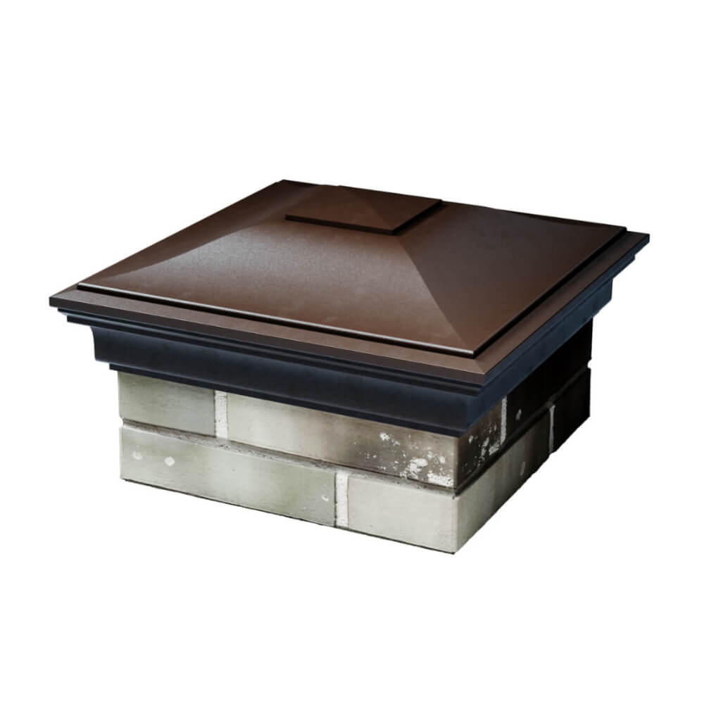 Колпак Zking Монблан Коричневый на столб 1.5х1.5 еврокирпича 0.7НФ (355х355мм) в Майкопе фото