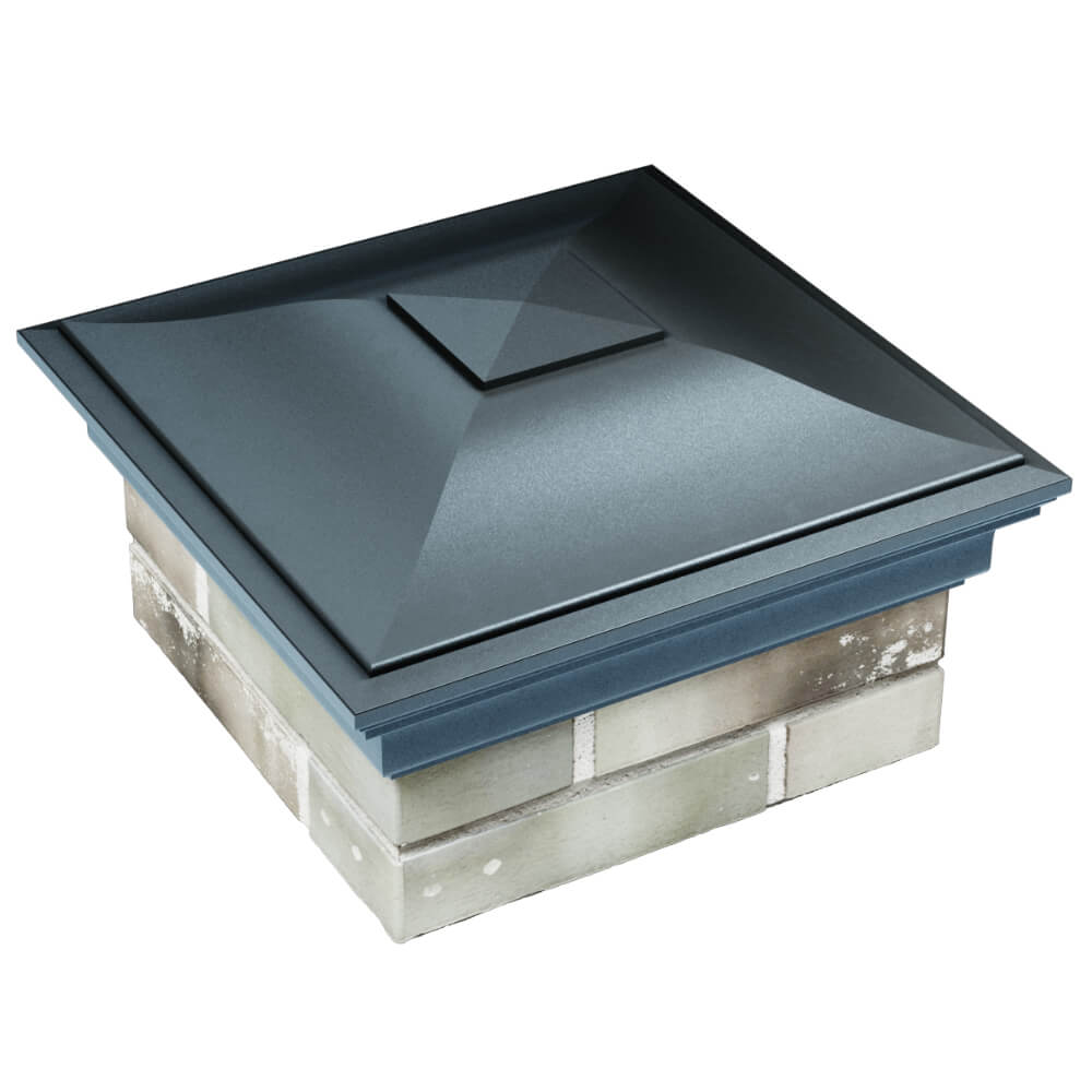 Колпак Zking Монблан Серый на столб 1.5х1.5 кирпича (385х385мм) в Майкопе фото