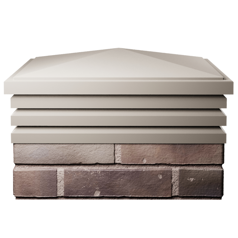 Колпак Zking Бона ХайТек Бежевый на столб 2х2 кирпича (513х513мм) Майкоп фото