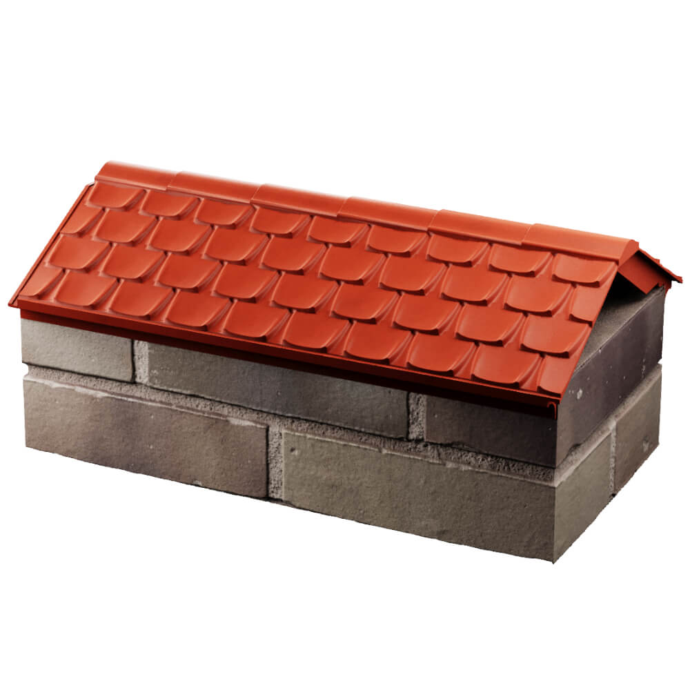 Парапет Zking Эльбрус Красный с посадкой на 1 кирпич (255мм) в Майкопе фото