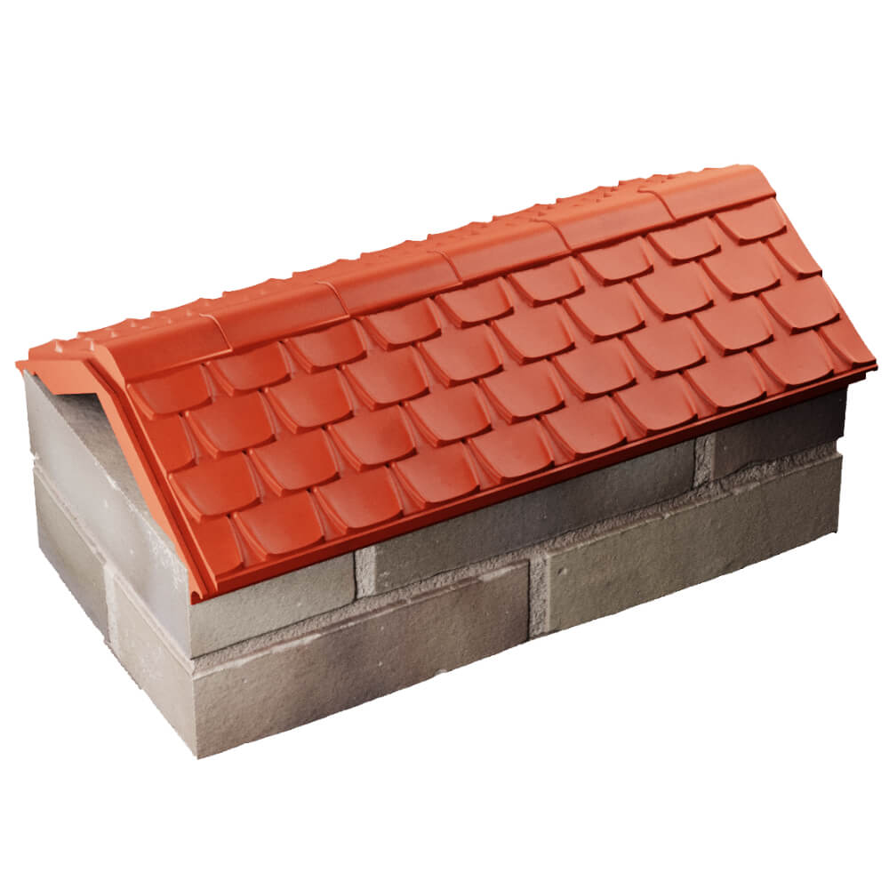 Парапет Zking Эльбрус Красный с посадкой на 1 кирпич (255мм) в Майкопе фото