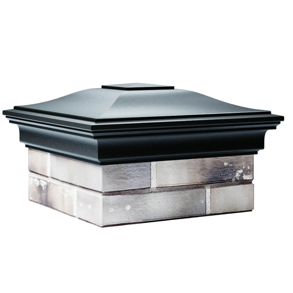 Колпак Zking Монблан Черный на столб 1.5х1.5 кирпича (385х385мм) в Майкопе фото