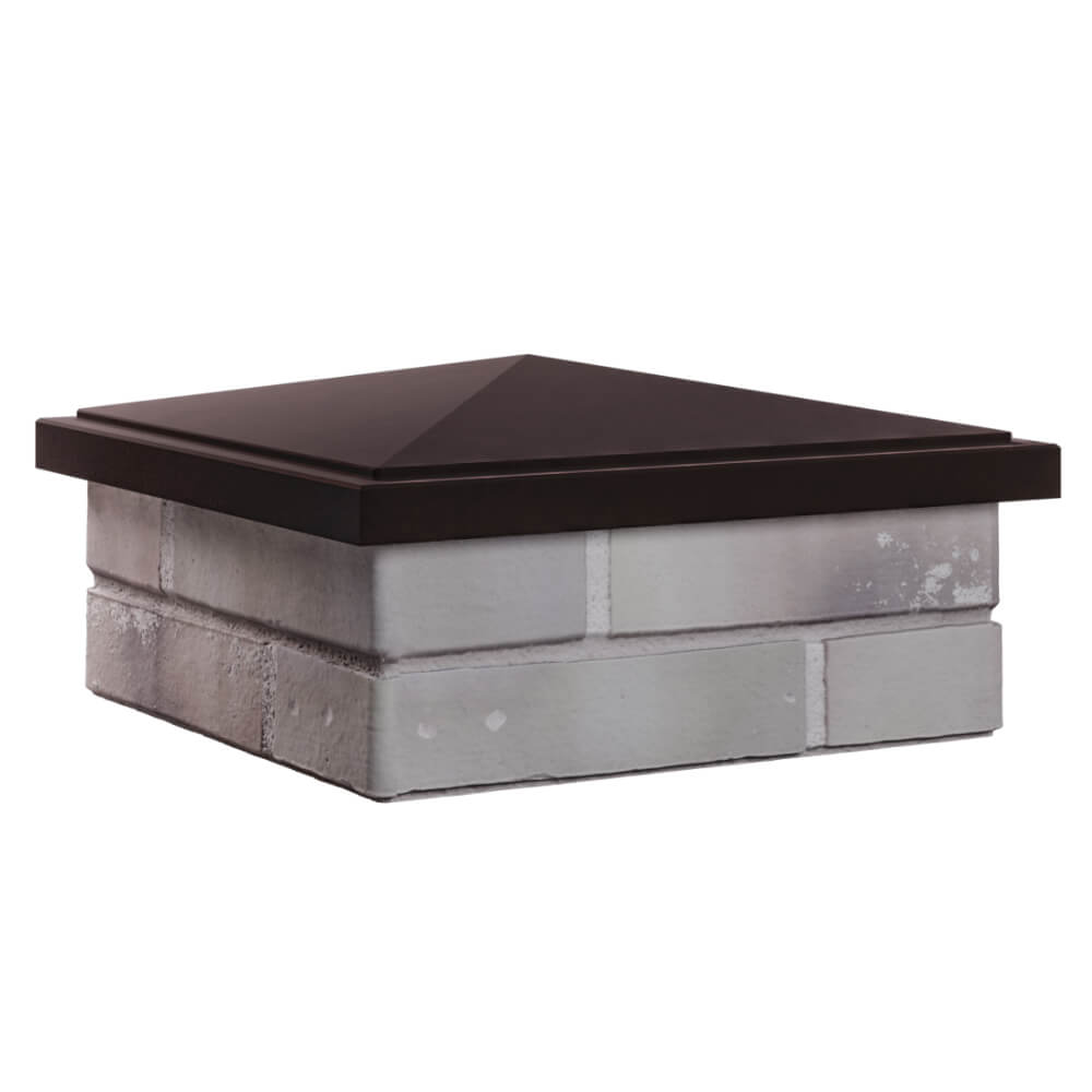 Колпак Zking БонаМоно Коричневый на столб 1.5х1.5 кирпича (385х385, 400х400мм) в Майкопе фото