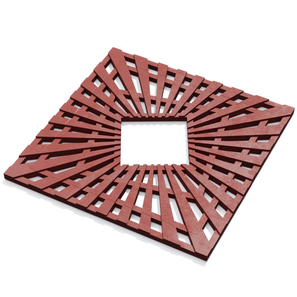 Приствольная решетка для дерева ZKING ATMOSPHERE 1.2х1.2м Красная в Майкопе фото