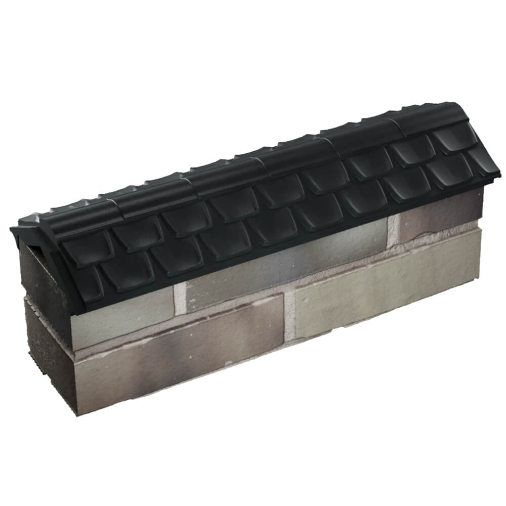 Парапет Zking Эльбрус Черный с посадкой на 0.5 кирпича (130мм) в Майкопе фото