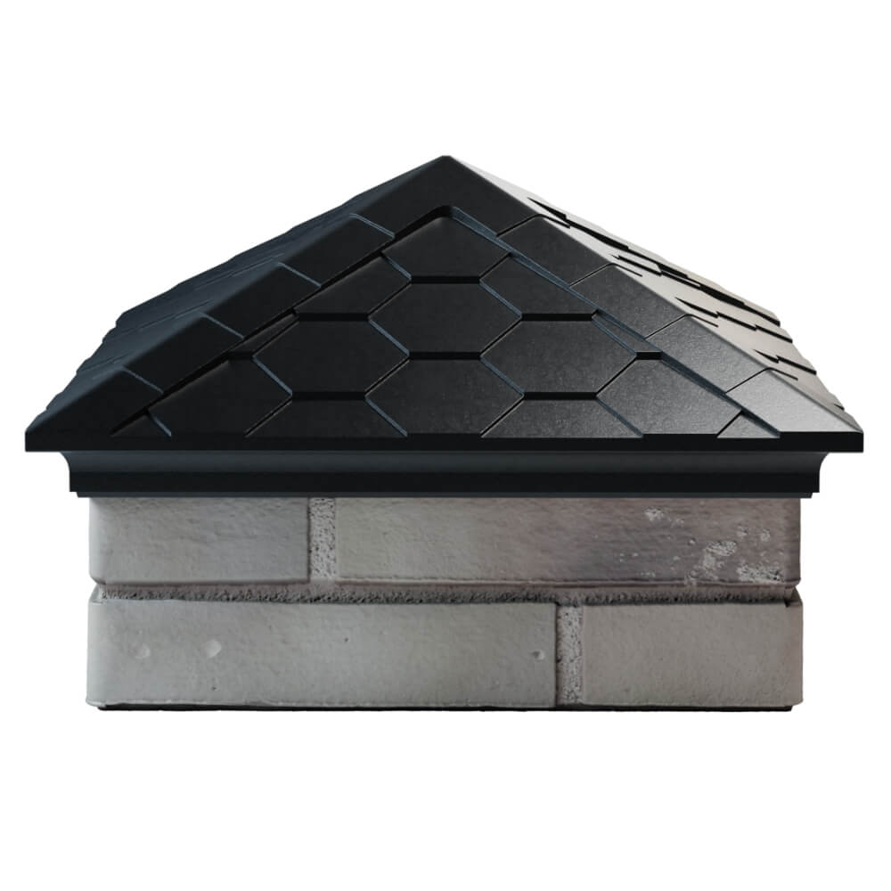 Колпак Zking Эверест Черный на столб 1.5х1.5 кирпича (390х390мм) Майкоп фото