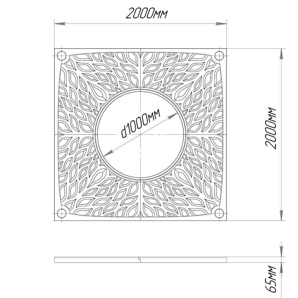 Приствольная решетка для дерева ZKING CRUST 2х2м Черная в Майкопе фото
