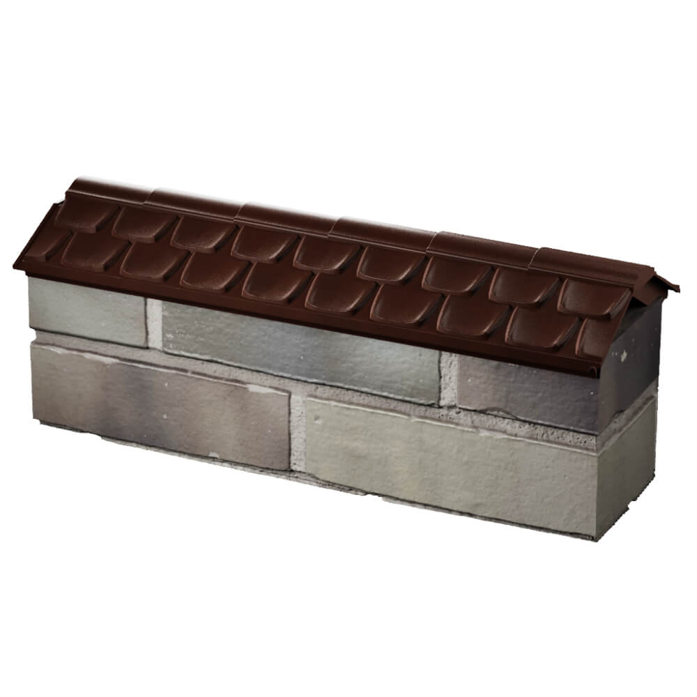 Парапет Zking Эльбрус Коричневый с посадкой на 0.5 кирпича (130мм) в Майкопе фото