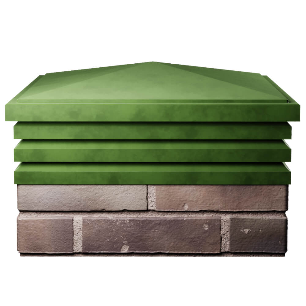 Колпак Zking Бона ХайТек Зеленый на столб 2х2 кирпича (513х513мм) Майкоп фото