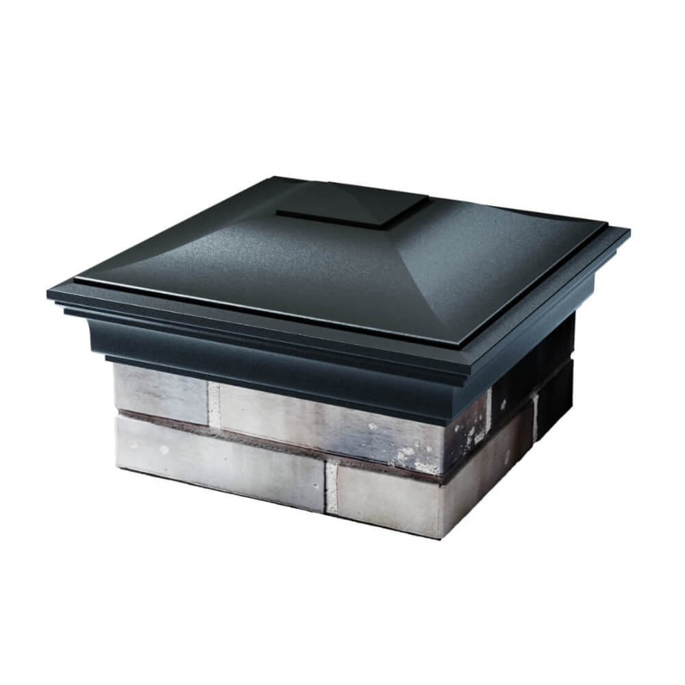 Колпак Zking Монблан Черный на столб 1.5х1.5 еврокирпича 0.7НФ (355х355мм) в Майкопе фото