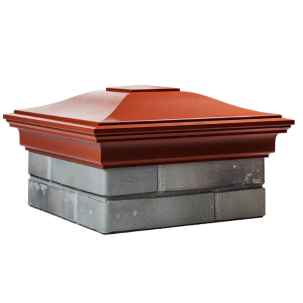 Колпак Zking Монблан Красный на столб 1.5х1.5 кирпича (385х385мм) в Майкопе фото