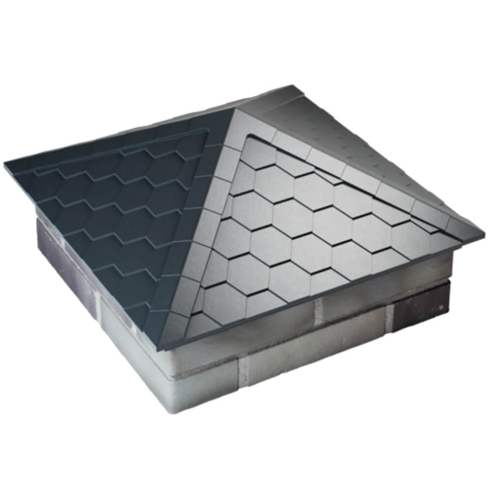 Колпак Zking Эверест Серый на столб 2х2 кирпича (535х535мм) Майкоп фото