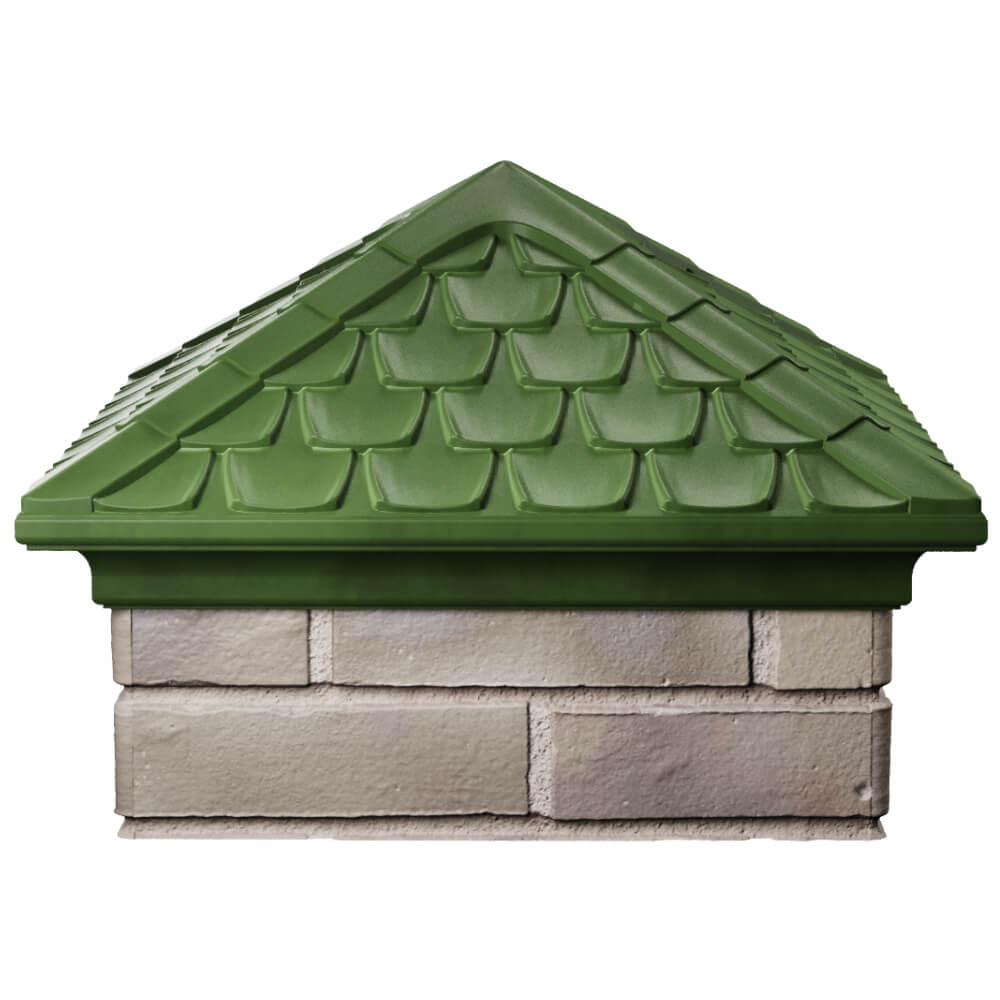 Колпак Zking Эльбрус Зеленый на столб 1.5х1.5 кирпича (385х385мм) Майкоп фото