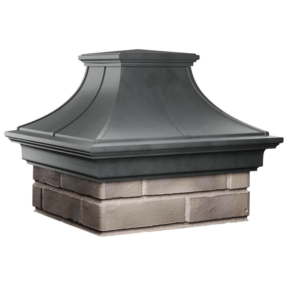 Колпак Zking Монблан Премиум Серый на столб 1.5х1.5 кирпича (385х385мм) в Майкопе фото