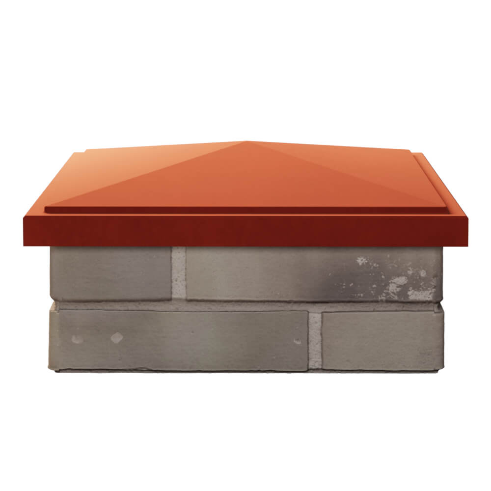 Колпак Zking БонаМоно Красный на столб 1.5х1.5 кирпича (385х385, 400х400мм) Майкоп фото