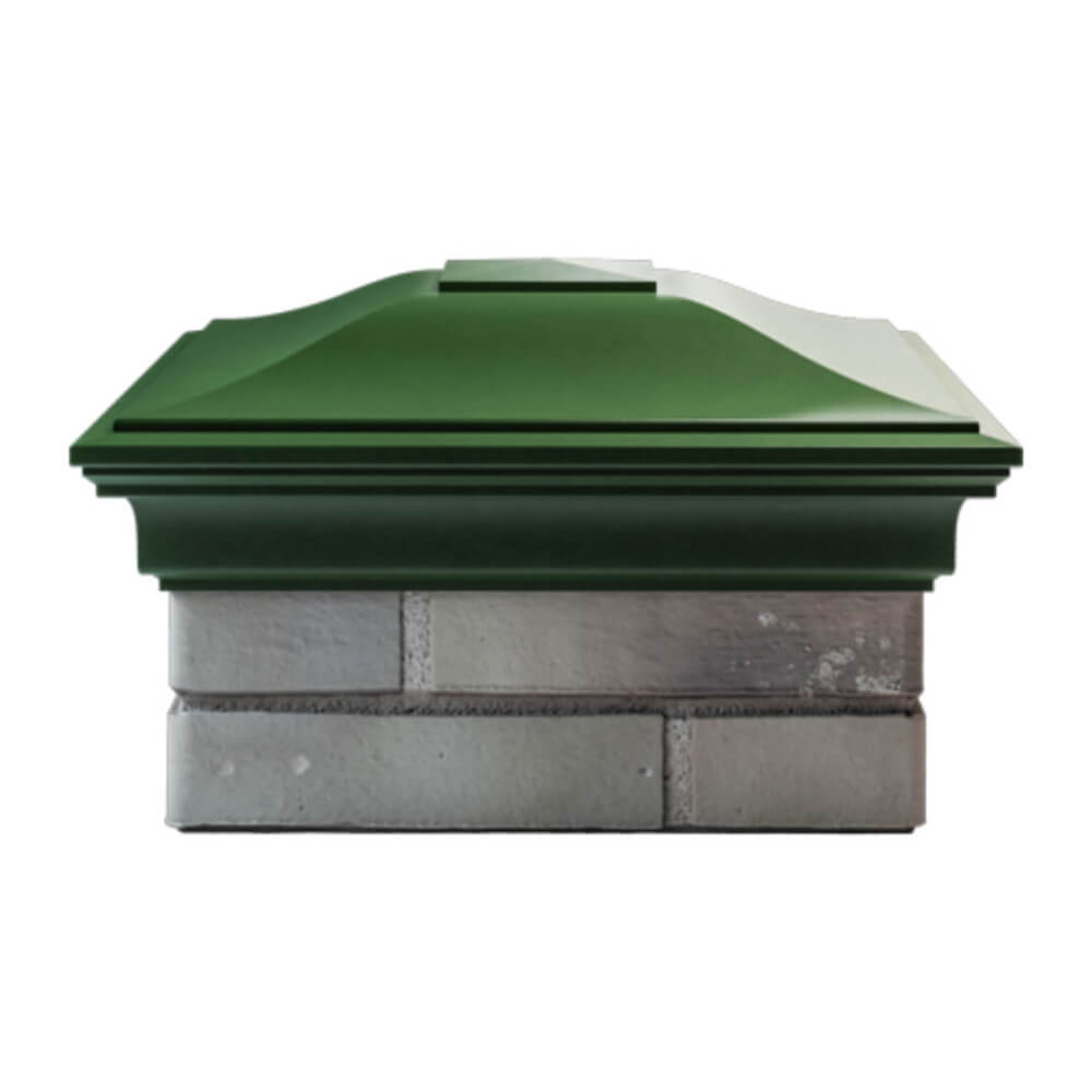 Колпак Zking Монблан Зеленый на столб 1.5х1.5 еврокирпича 0.7НФ (355х355мм) Майкоп фото