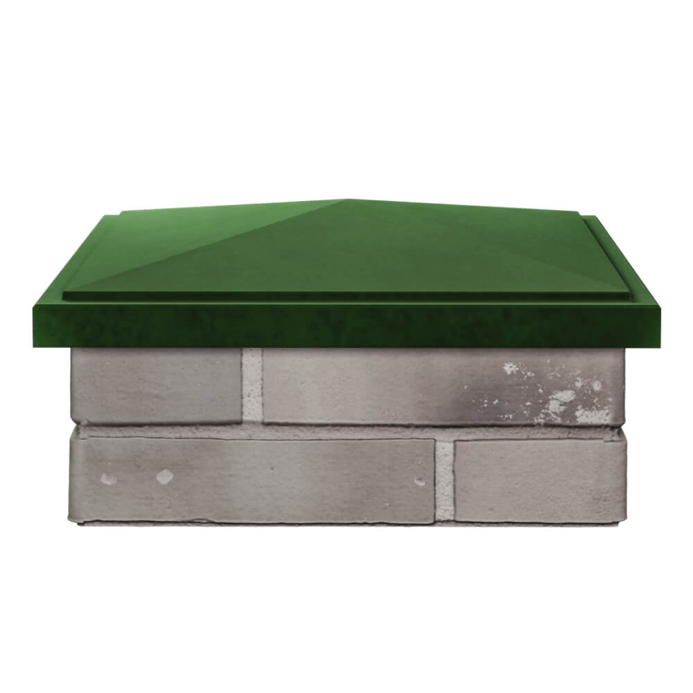 Колпак Zking БонаМоно Зеленый на столб 1.5х1.5 кирпича (385х385, 400х400мм) Майкоп фото